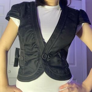 Y2k Vintage Rampage Black Blazer Vest